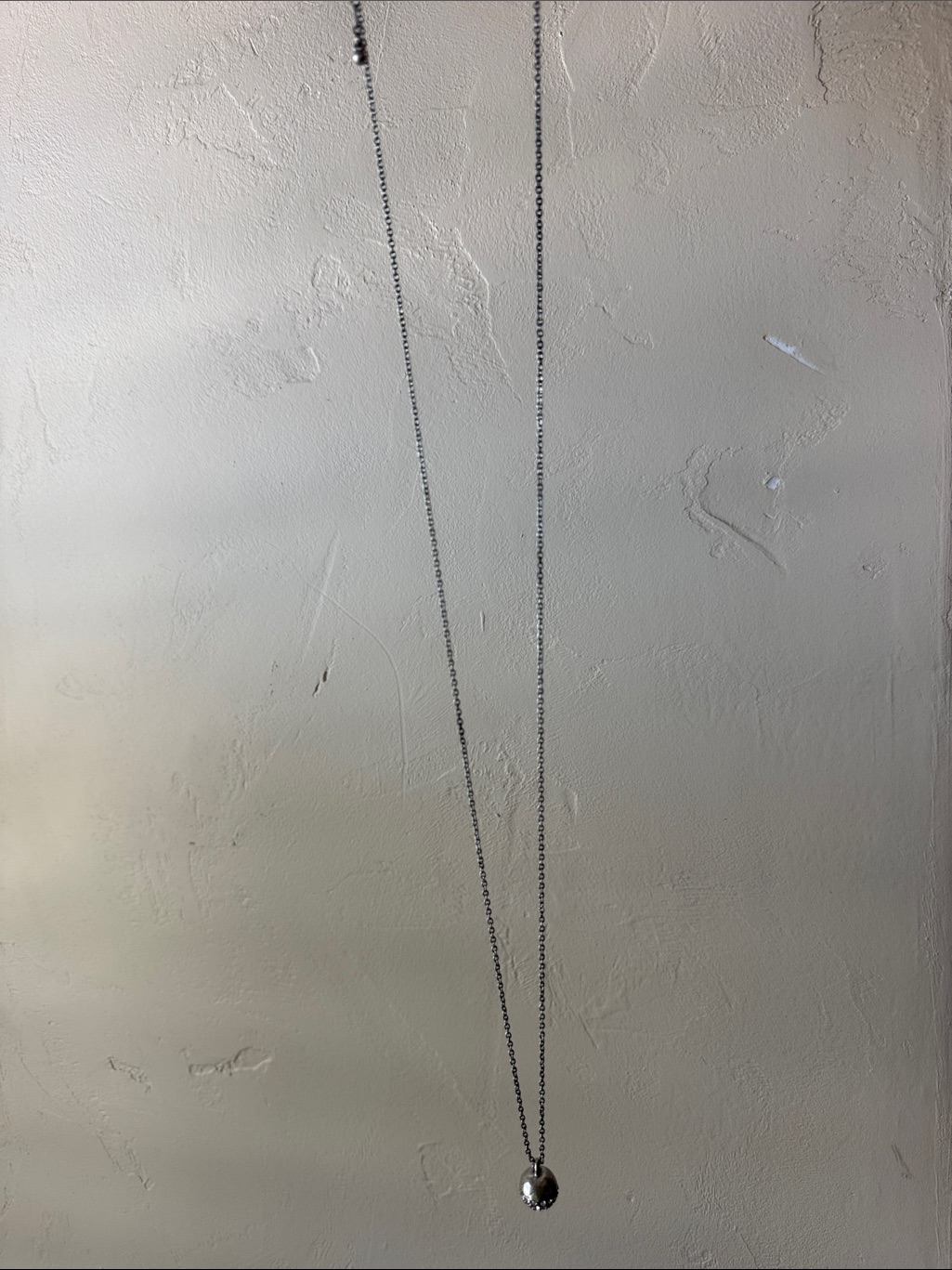 Silver Pendant Necklace - Long Chain